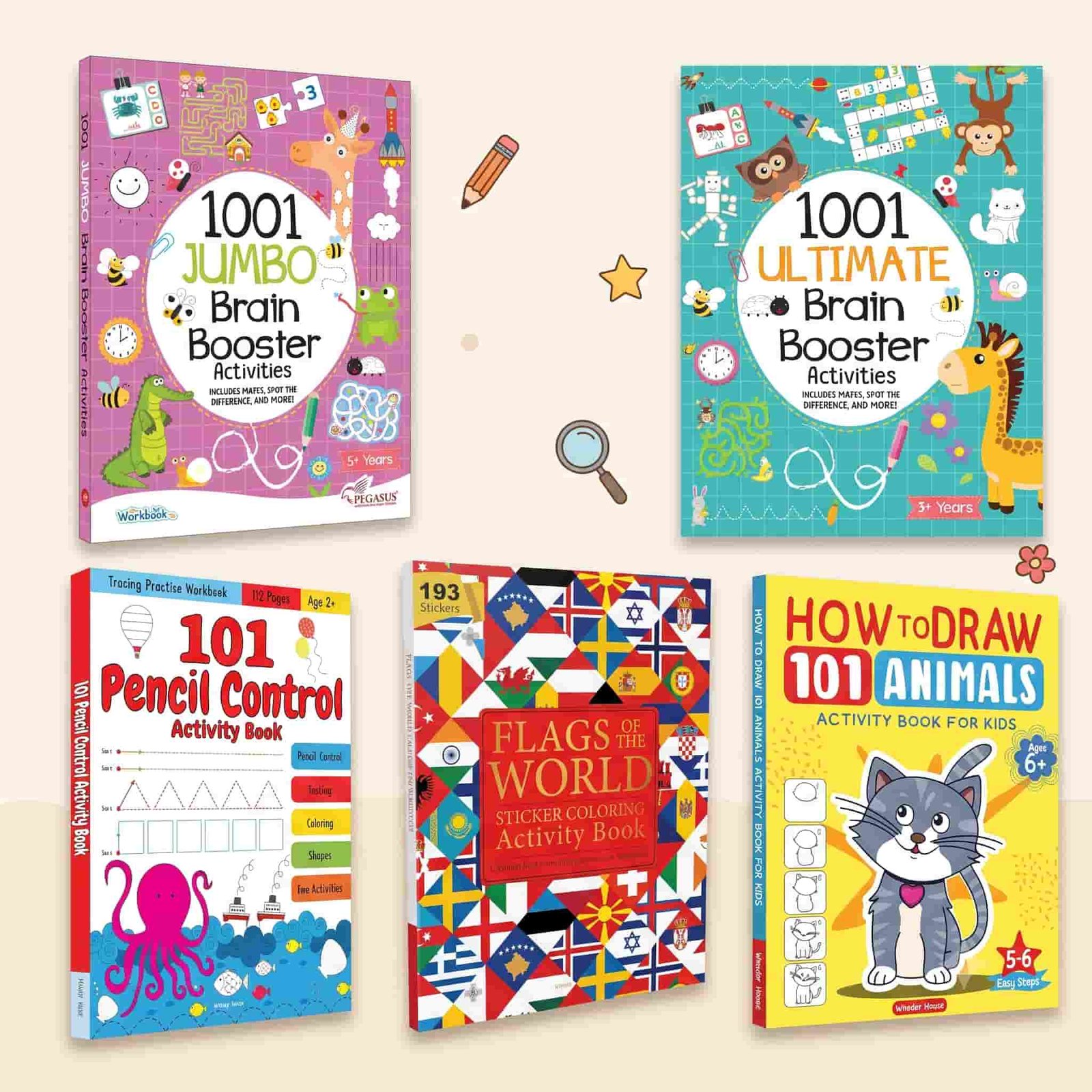 5 different types of activity books